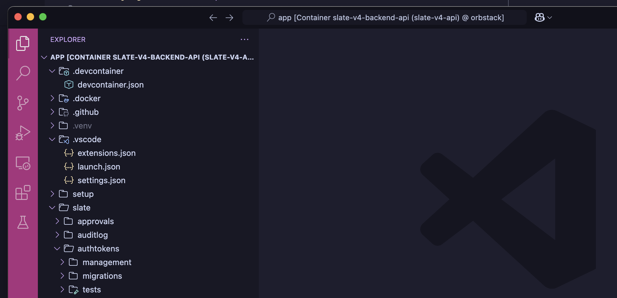 A connected backend container